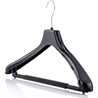 Hangerworld 5 Perchas 45cm Plástico Hombros Anchos Cuello Curvado Antideslizante Chaquetas Camisas